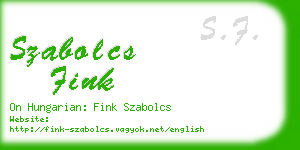 szabolcs fink business card